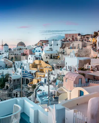 Erinnerungsfoto aus Santorini